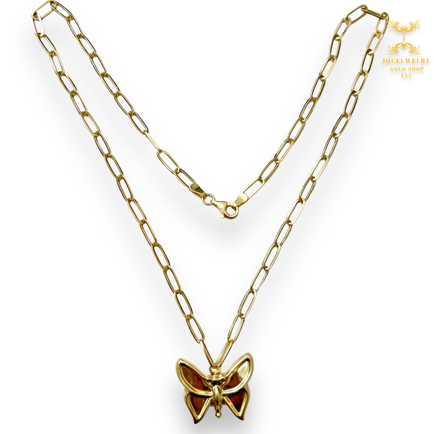Necklace butterfly with clip chain