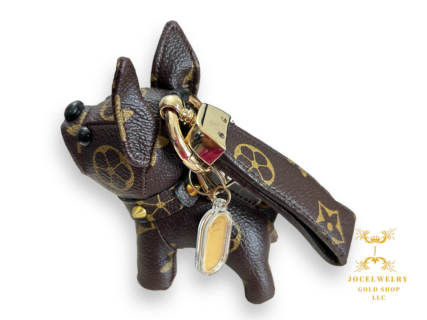 Z-Lucky dog key chain with 24 karat gold charm