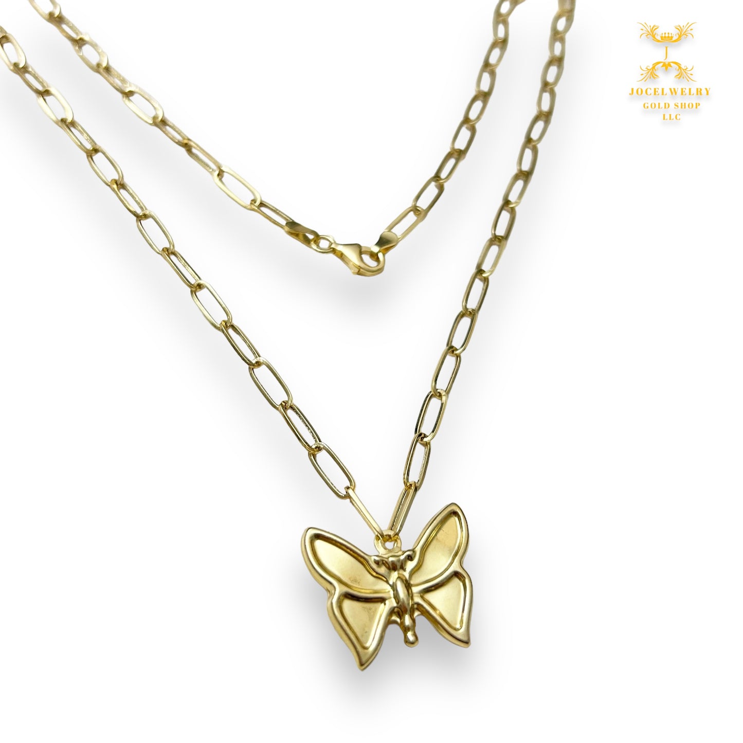 Necklace butterfly with clip chain