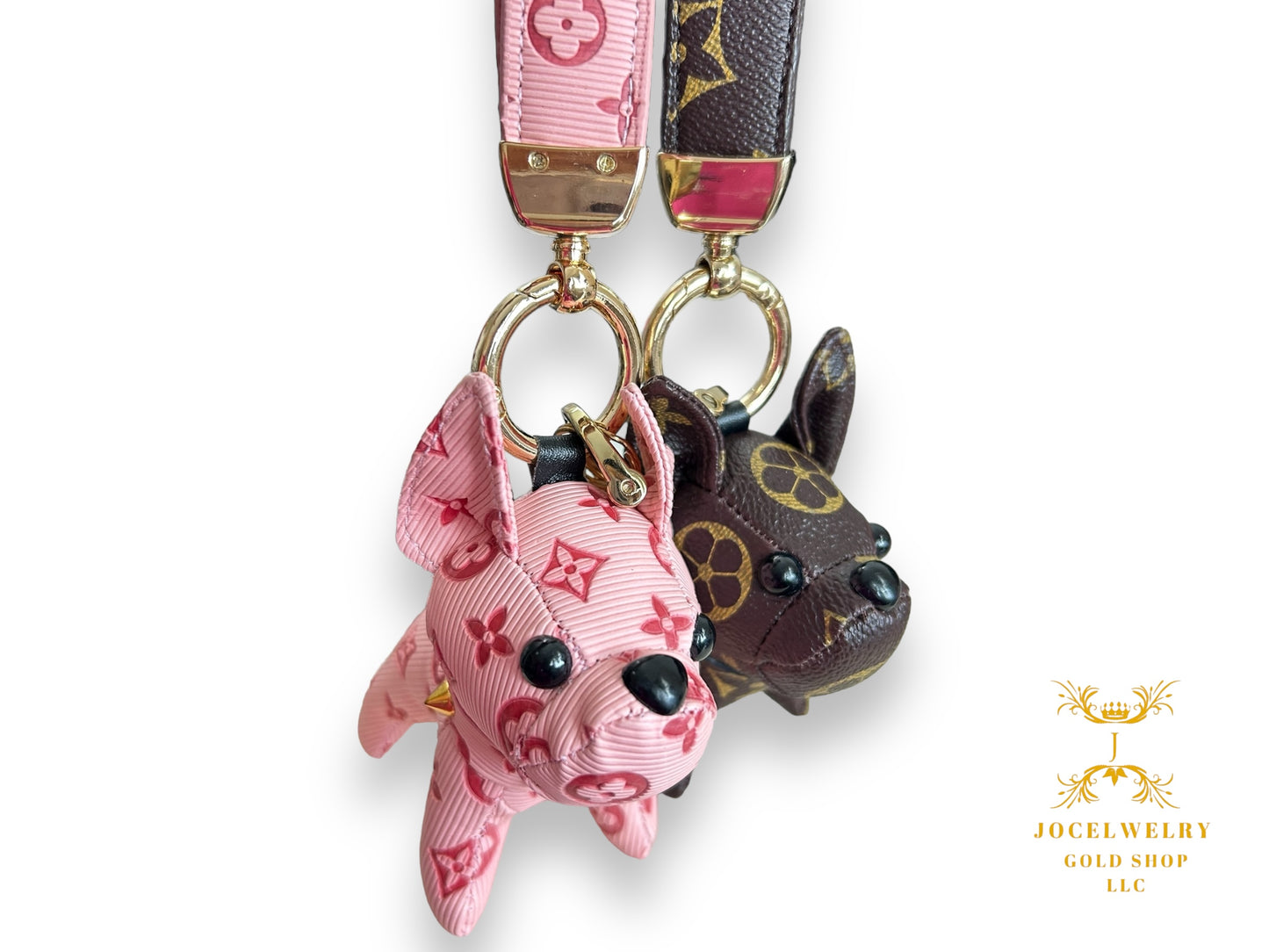 Z-Lucky dog key chain with 24 karat gold charm