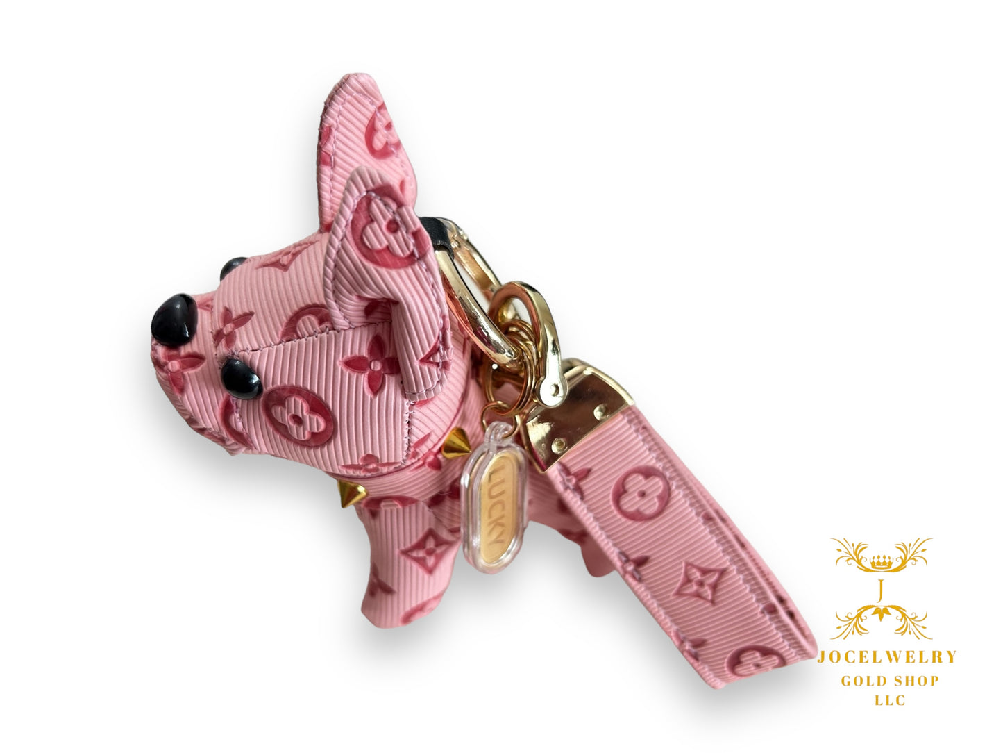 Z-Lucky dog key chain with 24 karat gold charm