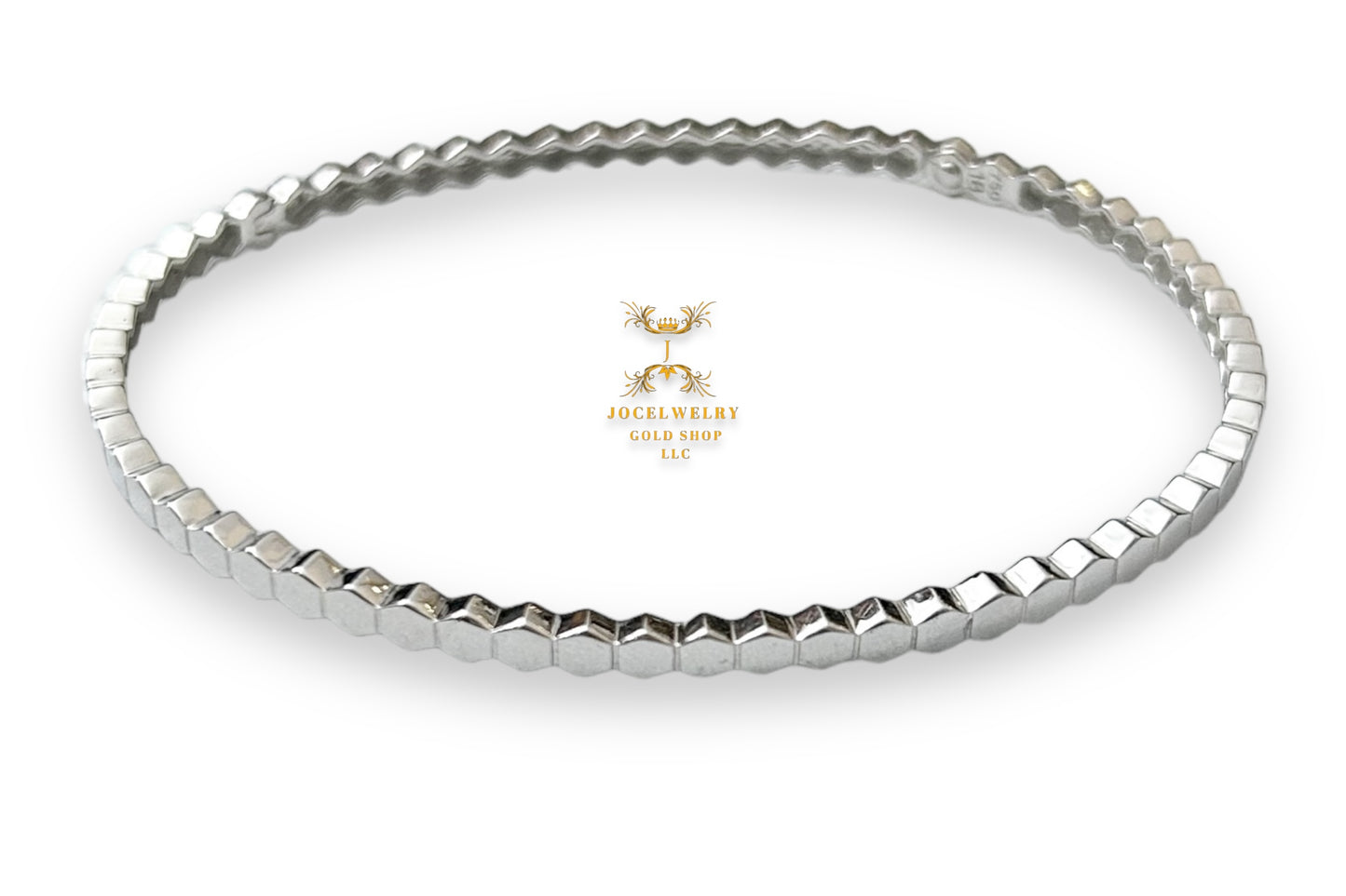 Bangle slim white gold 18cm