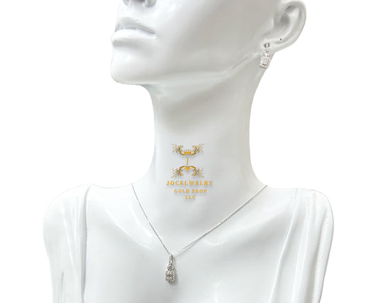 Natural Diamond set earrings and necklace 18” with free IGI Certificate.